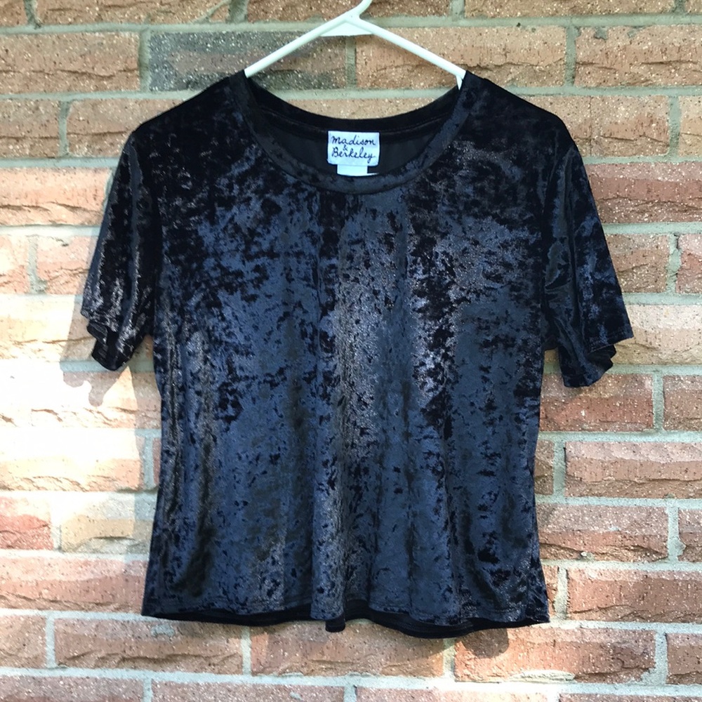 Black velvet t shirt